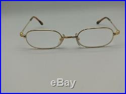Vintage Cartier Paris Gold Oval Eyeglasses Frame Made In France 48/21