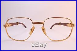 Vintage Cartier Paris eyeglasses frames 24K gold filled MONCEAU PALISANDER 53-18
