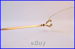 Vintage Cartier Paris eyeglasses frames 24K gold filled rimless made in France