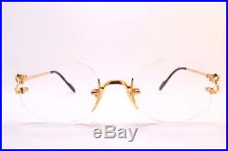 Vintage Cartier Paris eyeglasses frames 24K gold filled rimless serial 1398018
