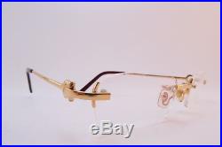 Vintage Cartier Paris eyeglasses frames 24K gold filled rimless serial 280081