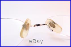 Vintage Cartier Paris rimless eyeglasses frames Serial 1968162 stainless steel