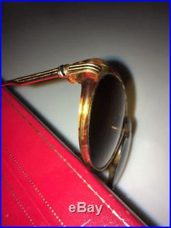 Vintage Cartier Romance 2-Tone Gold-Plated Designer Eye Glasses Frames 50-24-140