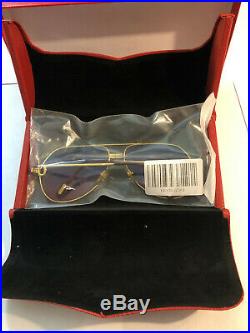 Vintage Cartier Santos Aviator Bi-Color Eyeglasses 18K Gold Plated, 1980s