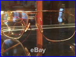 Vintage Cartier Tank 24K Gold Eyeglasses/Sunglasses 62-14