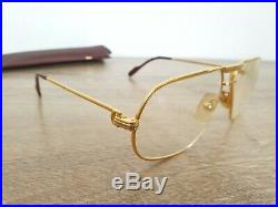 Vintage Cartier Tank Gold Sunglasses / Eyeglasses Frames Authentic 1988 MINT