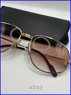 Vintage Cartier Trinity Romance glasses frames Platinum Sunglasses 1980s