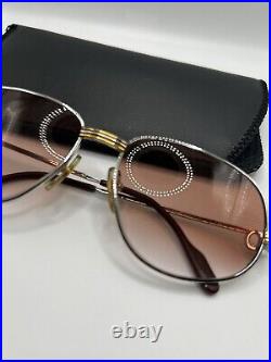 Vintage Cartier Trinity Romance glasses frames Platinum Sunglasses 1980s