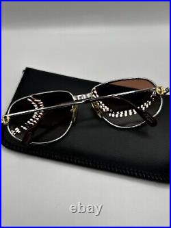 Vintage Cartier Trinity Romance glasses frames Platinum Sunglasses 1980s