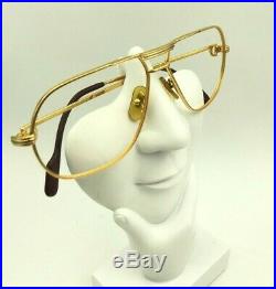 Vintage Cartier Vendome Gold Metal Aviator Sunglasses Eyeglasses Frames France