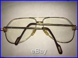 Vintage Cartier Vendome Laque Gold Metal Optical Frame Eye Glasses Prescription