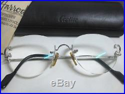 Vintage Cartier Venice C Decor Rimless Platine sunglasses glasses eyeglasses