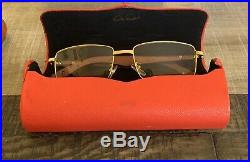 Vintage Cartier Wooden Eyeglasses With case
