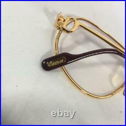 Vintage Cartier eyeglasses teardrop 54 16 Gold frame from Japan free shipping