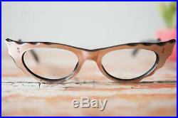 Vintage Cat Eye Frames from 1960s Eyeglass New Old Stock Copper Good Size