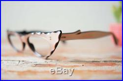 Vintage Cat Eye Frames from 1960s Eyeglass New Old Stock Copper Good Size