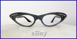 Vintage Cateye Rhinestone Eyeglass Frames NOS Jeweled 1950s Cat Eye Eyeglasses