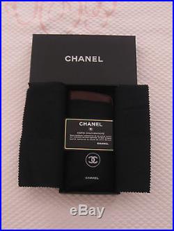 Vintage Chanel Eyeglass Case Burgundy Caviar Grain Lambskin, 6.5 by 3 NIB