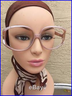 Vintage Christian Dior Butterfly Designer Eyeglass Frames 2320 In Pearlized Pink