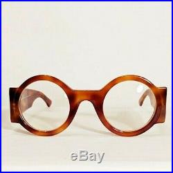 Vintage Claude Montana/Mikli Round Lens Tortoise Eyeglass Frames Handmade France