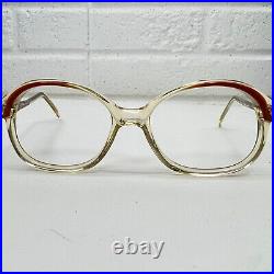 Vintage Cristian Oliver France Eyeglasses Clear Red Effect LOGO 50-18mm H2833