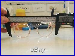 Vintage Crown Panto 1950 French Eye Glasses Crystal pink Lunettes beautiful