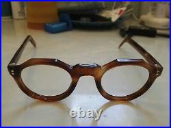 Vintage Crown Panto 1950 French Eye Glasses Tortoise Brown Lunettes beautiful