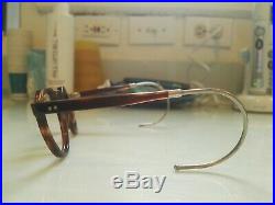 Vintage Crown Panto 1950 French Eye Glasses Tortoise Brown Lunettes eyeglasses