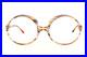 Vintage Deadstock 1970’s Oversized Round Eyeglasses Frame France Leah