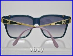 Vintage EK EMMANUELLE KHANH Sunglasses 1980's Frames Teal Green Gold Metal 1300