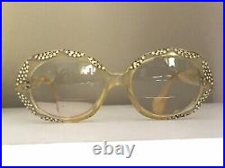 Vintage EMMANUELLE KHAHN 60's SUNGLASSES Rhinestone Eyeglasses RARE Frame Only