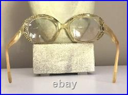 Vintage EMMANUELLE KHAHN 60's SUNGLASSES Rhinestone Eyeglasses RARE Frame Only