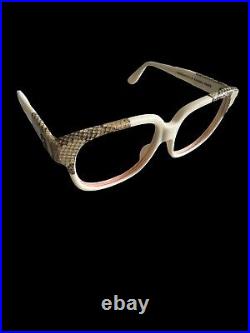 Vintage EMMANUELLE KHAN 8580 78 PP MADE IN FRANCE Snake Skin Frames 80s Glasses