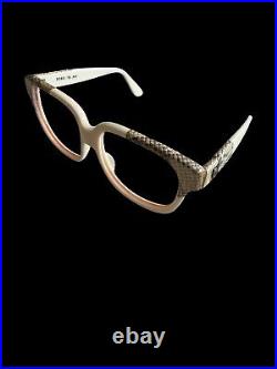 Vintage EMMANUELLE KHAN 8580 78 PP MADE IN FRANCE Snake Skin Frames 80s Glasses