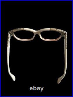 Vintage EMMANUELLE KHAN 8580 78 PP MADE IN FRANCE Snake Skin Frames 80s Glasses