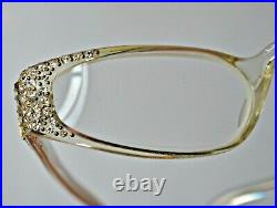Vintage Emmanuelle Khanh Paris rhinestone eyeglasses glasses clear