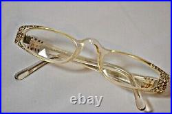 Vintage Emmanuelle Khanh Paris rhinestone eyeglasses glasses clear