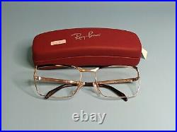 Vintage Essel White Gold Filled Rectangular Eyeglasses Frame France 55/21 #357