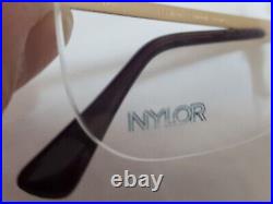 Vintage Essilor Nylor Eyeglasses Lunettes Matt Gold Halfrimless Frames France