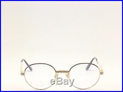 Vintage Ettore Bugatti 508 0104 Gold Round Eyeglasses Optical Frame Lunettes RX