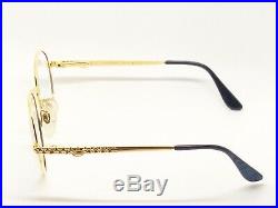 Vintage Ettore Bugatti 508 0301 Gold Round Eyeglasses Optical Frame Lunettes RX
