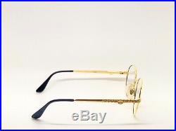 Vintage Ettore Bugatti 508 0301 Gold Round Eyeglasses Optical Frame Lunettes RX