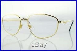 Vintage Ettore Bugatti EB 506 0106 Gold Silver Oval Designer Eyeglasses Frame RX