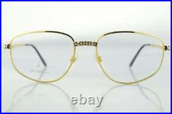 Vintage Ettore Bugatti EB 506 0106 Gold Silver Oval Designer Eyeglasses Frame RX