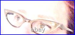 Vintage Extreme Winged Cat Eye Eyeglasses Frame 50s 60s Rockabilly Unused Small