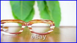 Vintage Eyeglass 1960s Oval Shaped With Stripes Made in France NOS TWE