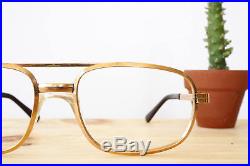 Vintage Eyeglass 1970s Aviator Glasses 14K 20/000 Gold NOS made In France
