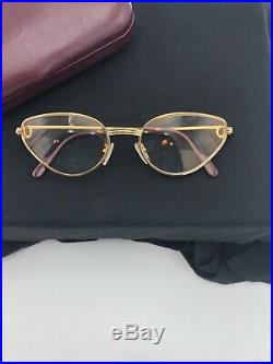 Vintage Eyeglasses Cartier Rivoli Gold Silver Woman Frame Sunglasses Vendome