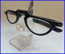 Vintage Eyeglasses Folding Frame Made France from 1950s 1960s Rare Unique Piece
