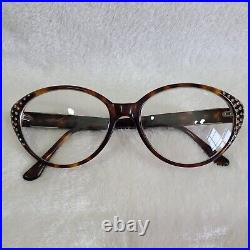 Vintage Eyeglasses Gianni Versace Rhinestones 70s 80s Style Tortoise Design